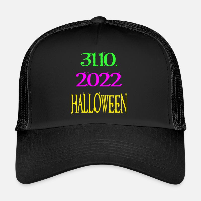 Halloween 31.10.2022 - Trucker Cap - Schwarz/Schwarz