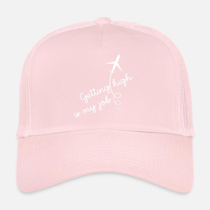 Pilot flies airplane flight hours "getting high" Trucker Cap
