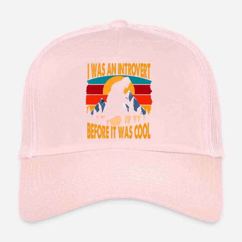 Bigfoot Sasquatch Vintage Retro Sunset Introvert Trucker Cap