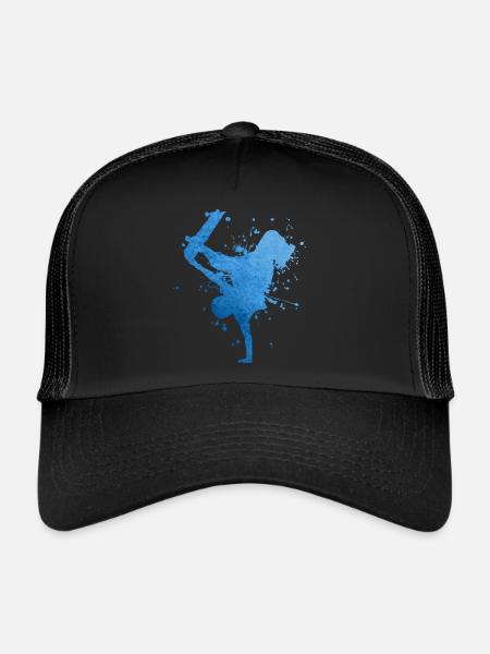 Skateboarder Patinage Skateboard Hommes Femmes - Casquette trucker  - noir/noir - Devant