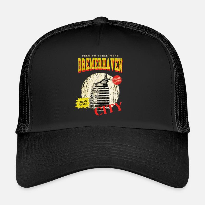 Bremerhaven Germany City Skyline Vintage Trucker Cap