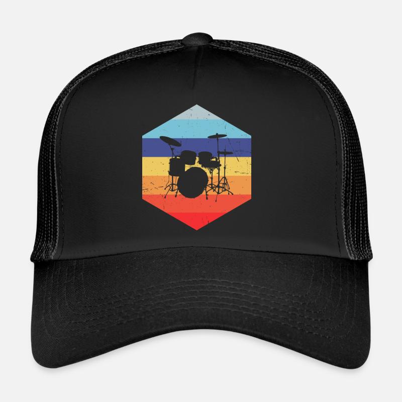 Percussionniste Batteur Hommes Batterie Casquette trucker 
