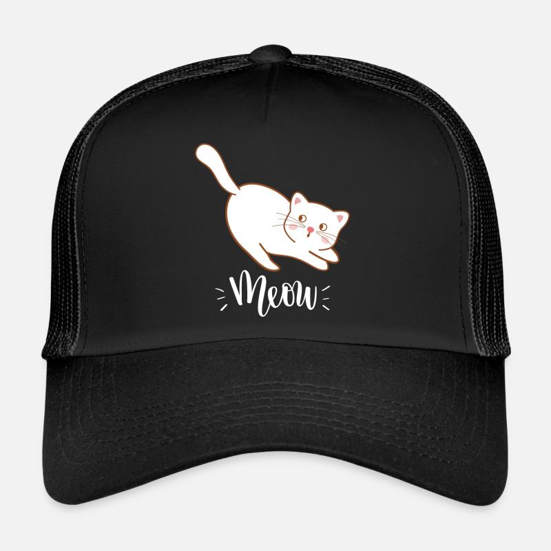 Mignon Kawaii drôle de chat disant miaulement Casquette trucker 