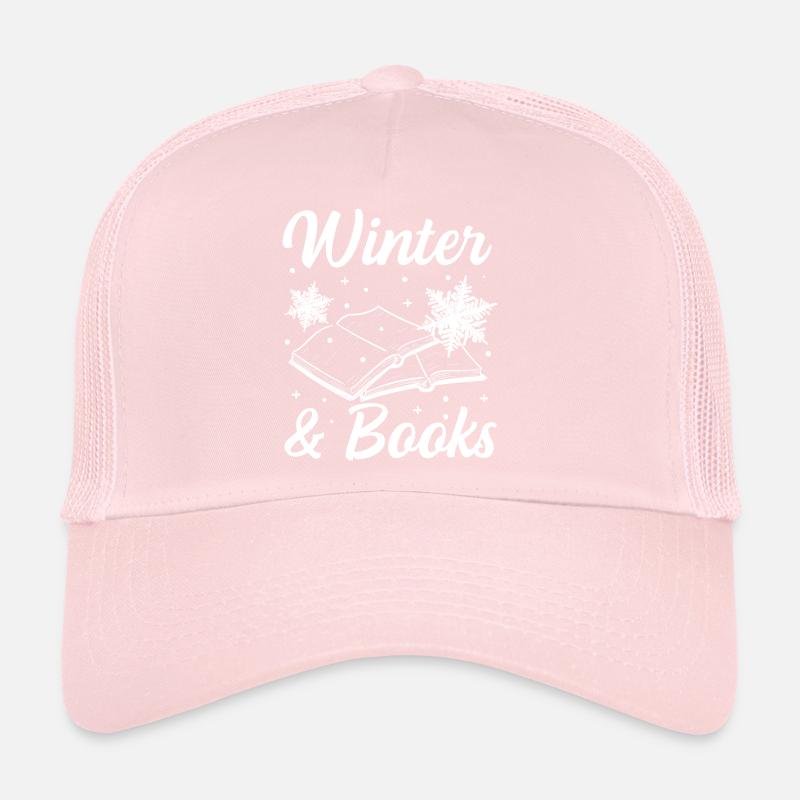 Winter Books Reading Cozy Winter Days Trucker Cap