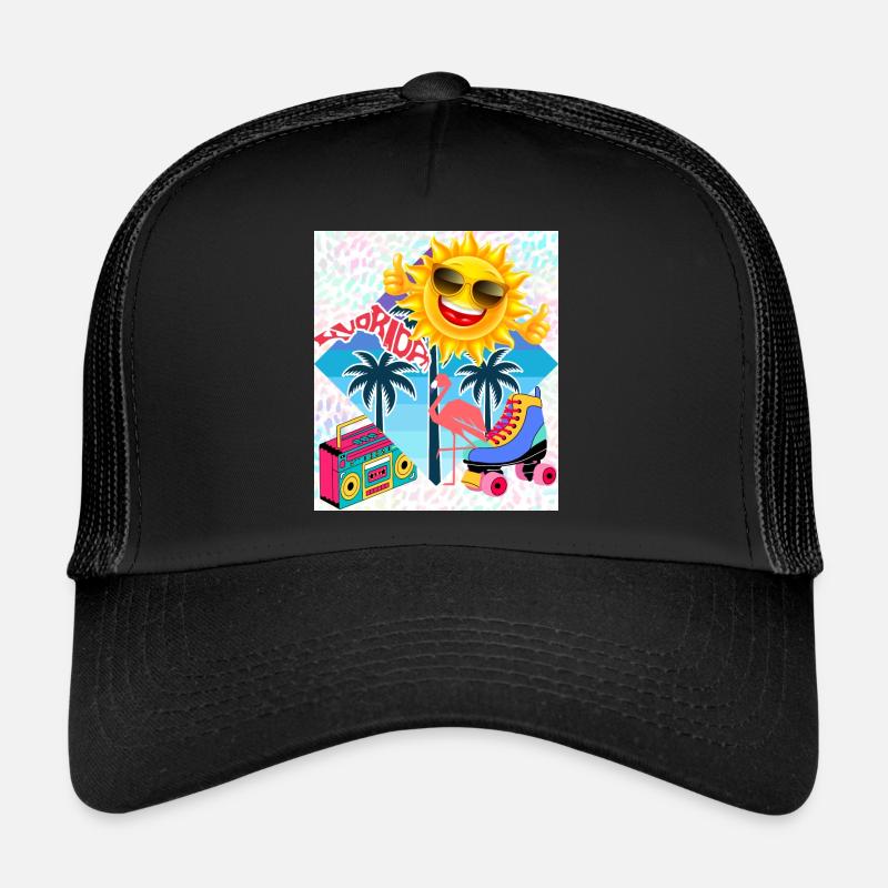 Florida, USA - Trucker Cap - black/black