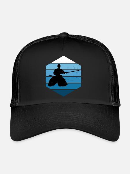 Martial Arts Aikido Men Aikidoka Women Martial Ar - Trucker Cap - black/black - Front