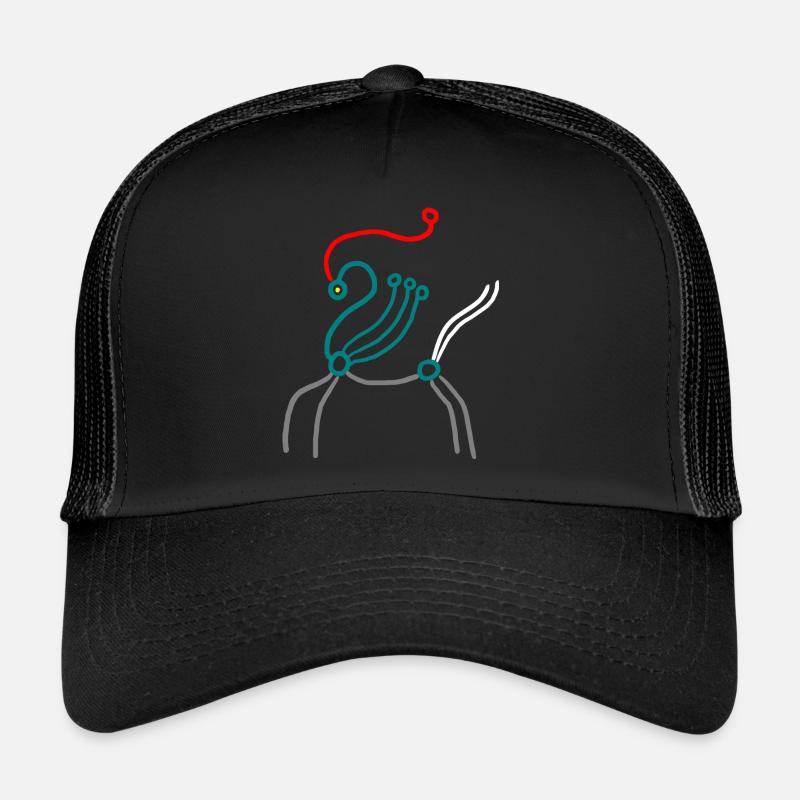 Pferd Avatar - Trucker Cap - Schwarz/Schwarz