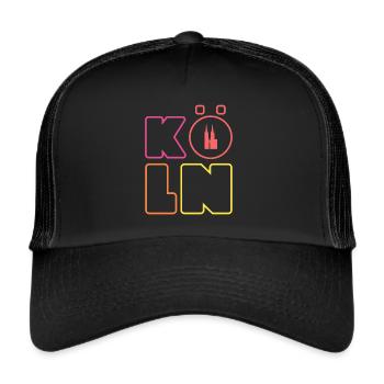Cologne Carnaval Souvenir Carnaval Graphismes Cologne - Casquette trucker  - noir/noir - Devant