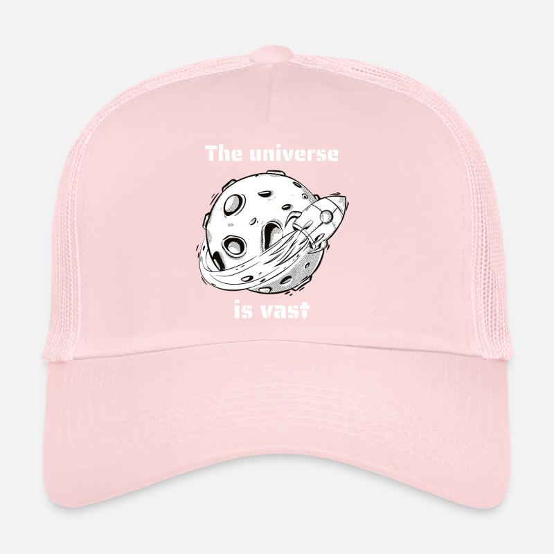 The Universe Is Vast Retro Outer Space Designs Trucker Cap