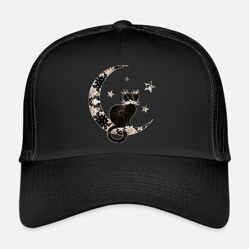 Katze - Trucker Cap - Schwarz/Schwarz