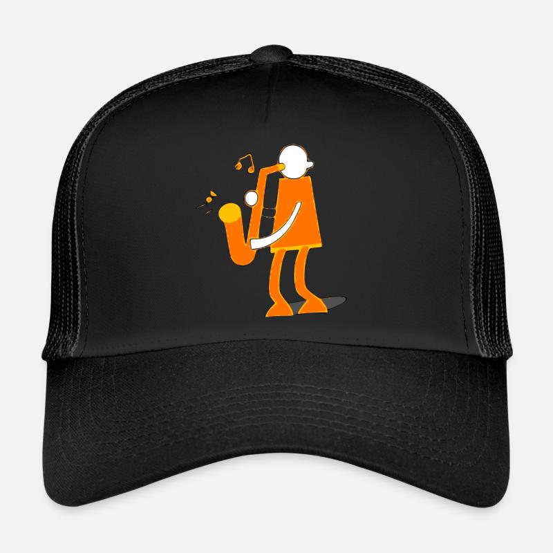 Der Saxophonist - Trucker Cap - Schwarz/Schwarz