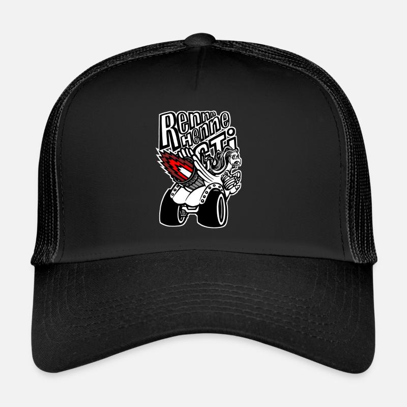 Rennhenne - Trucker Cap - Schwarz/Schwarz