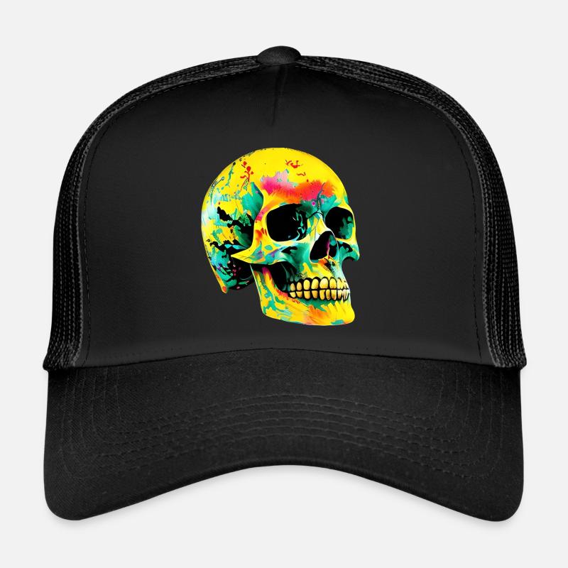 Crâne Casquette trucker 