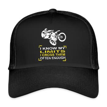 Moto Cross - Motocross - Supercross - Trucker Cap - black/black - Front