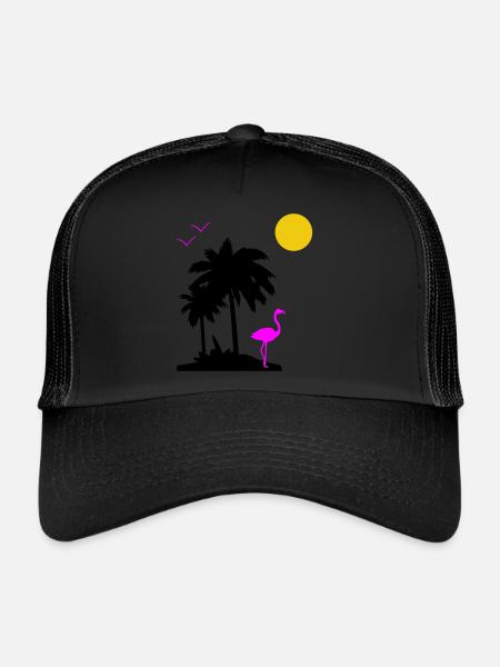 Palm Paradise - Trucker Cap - black/black - Front