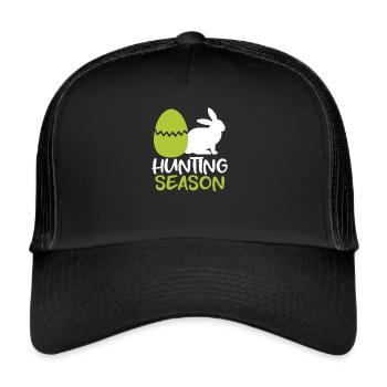Joyeux lapin de Pâques drôle de jour de Pâques - Casquette trucker  - noir/noir - Devant