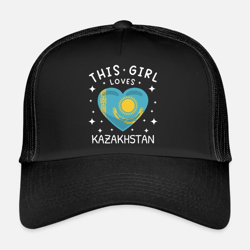 Drapeau du Kazakhstan Drapeau du Kazakhstan Casquette trucker 