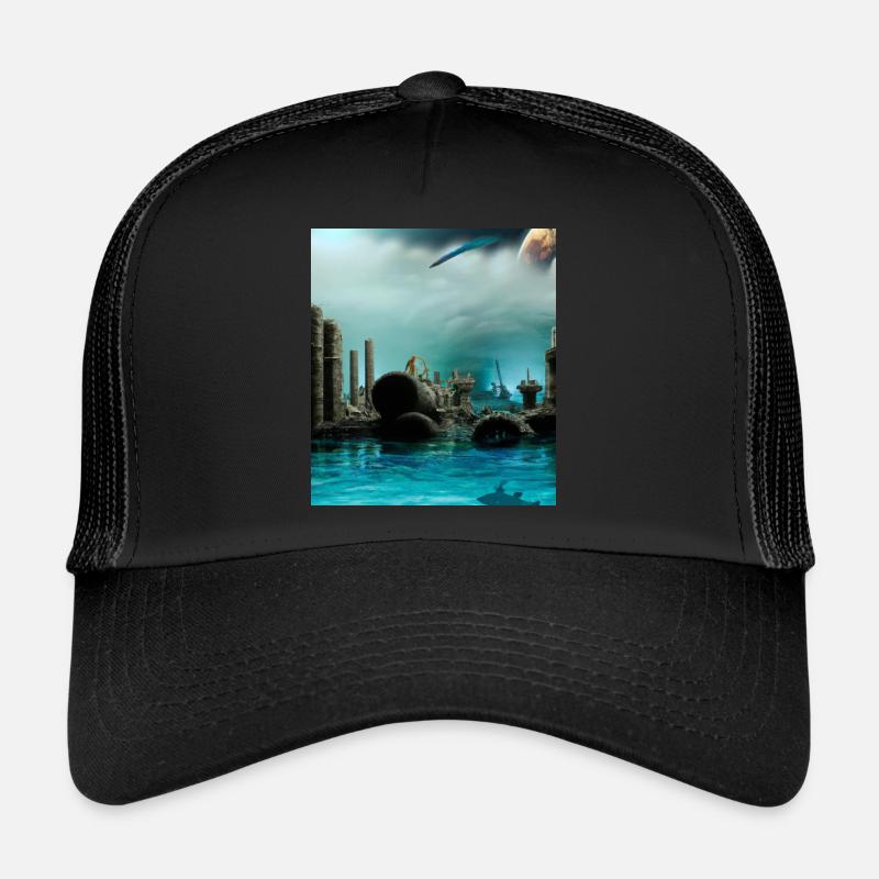 Water ruin - Trucker Cap - black/black
