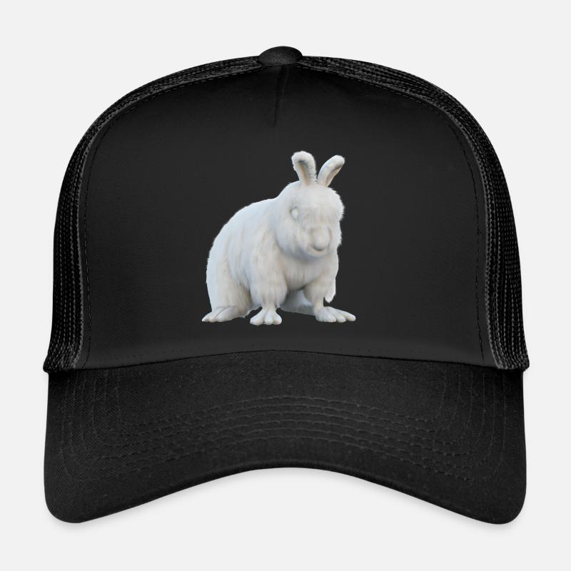 Lapin Angora moelleux Casquette trucker 