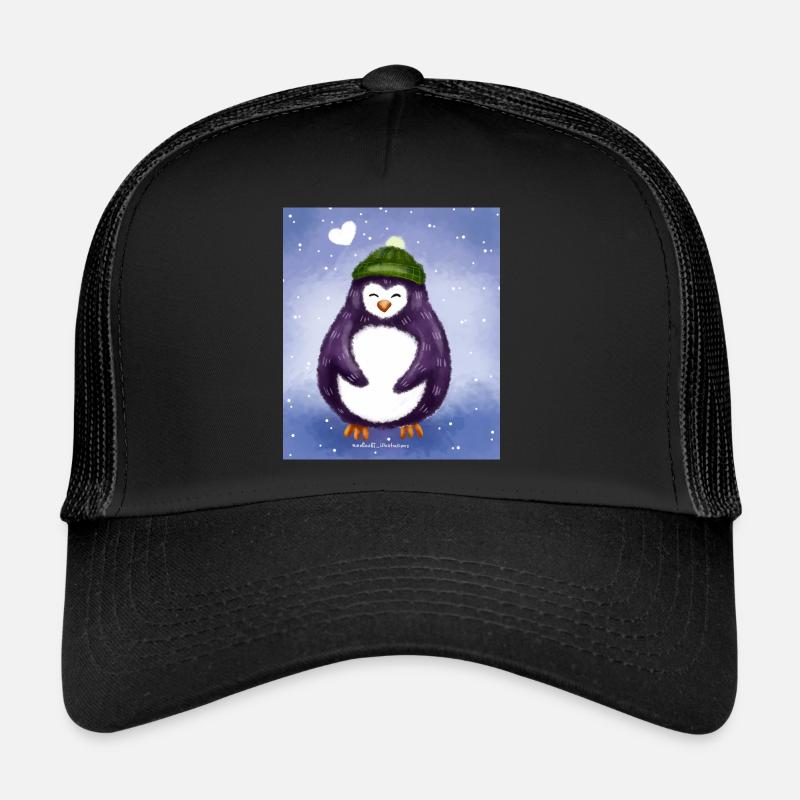 Winter Penguin - Trucker Cap - black/black