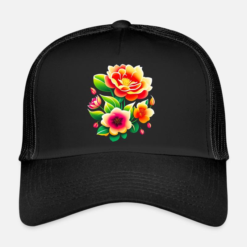 Bouquet de fleurs Casquette trucker 