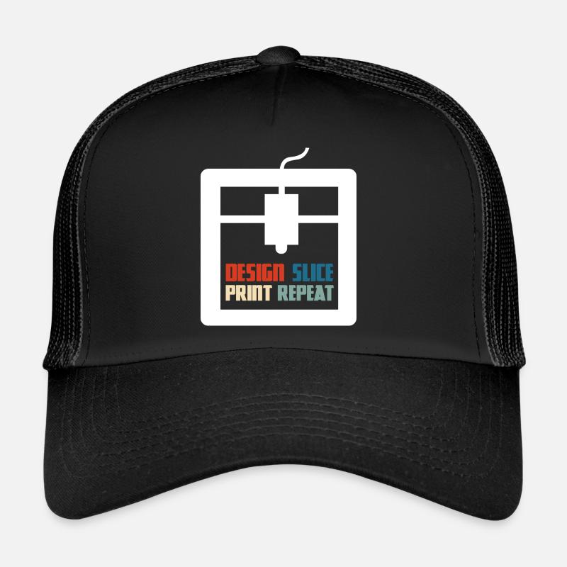 Design Slice Print Repeat - Funny 3D Printing 3D Trucker Cap