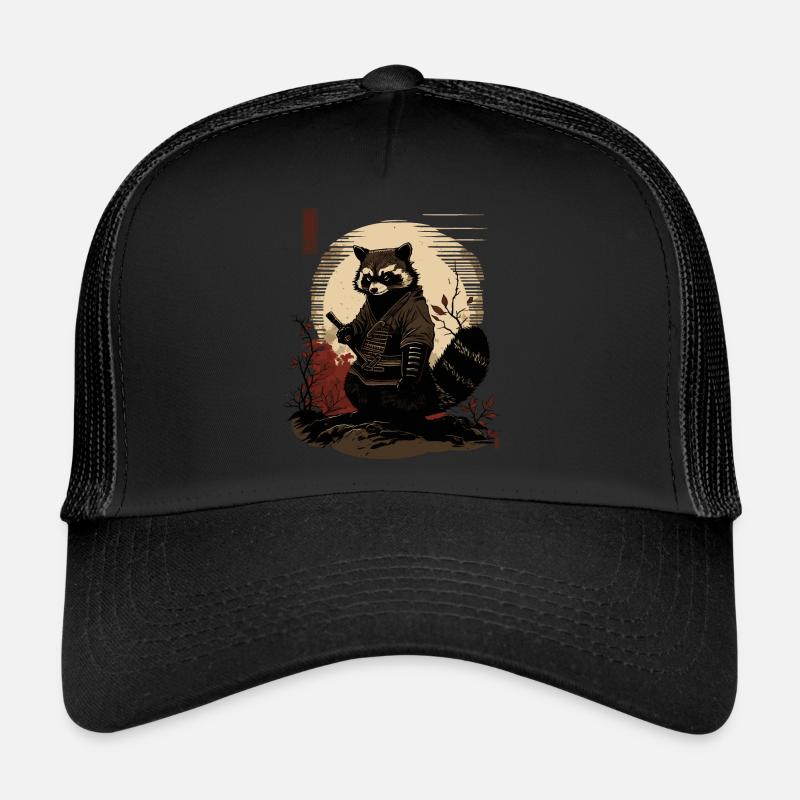 baka racoon 1 - Casquette trucker  - noir/noir