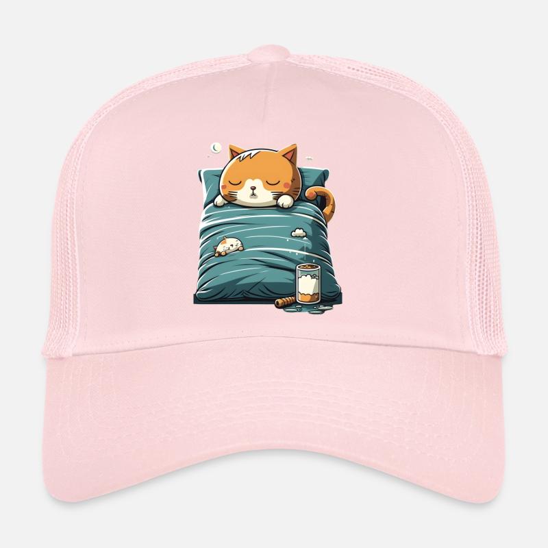 Kawaii Katze schlaf Geschenk Trucker Cap