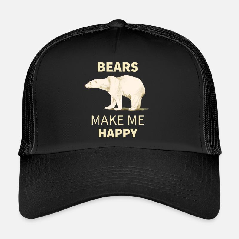 Bears make me happy polar bear Trucker Cap