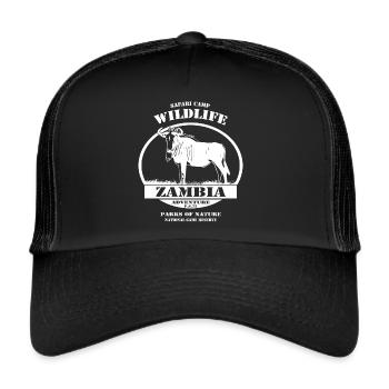 Zambia - Wildebeest - Trucker Cap - black/black - Front