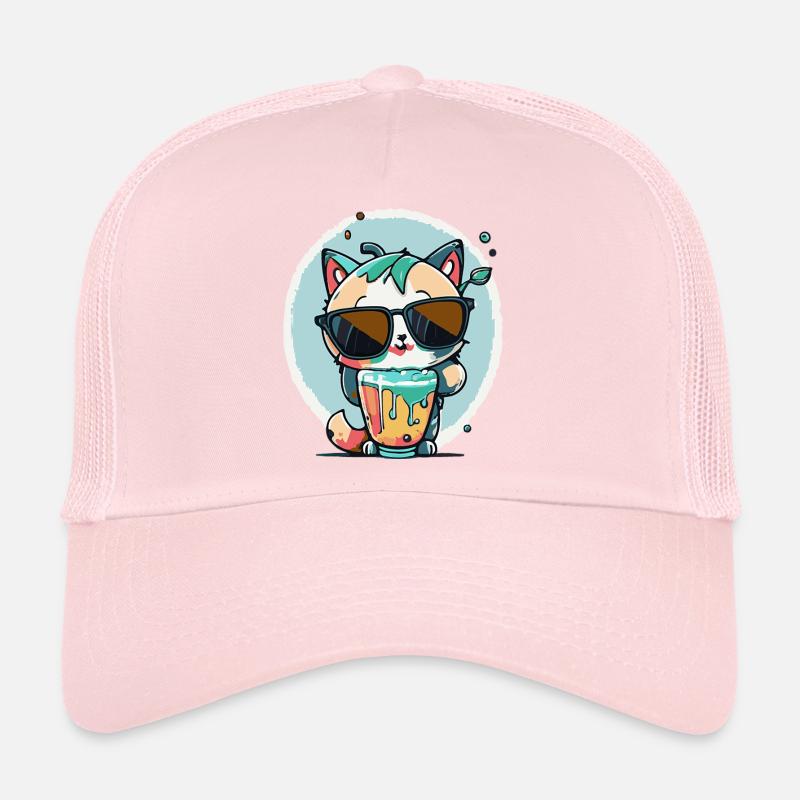 Chat cool avec des lunettes de soleil Casquette trucker 
