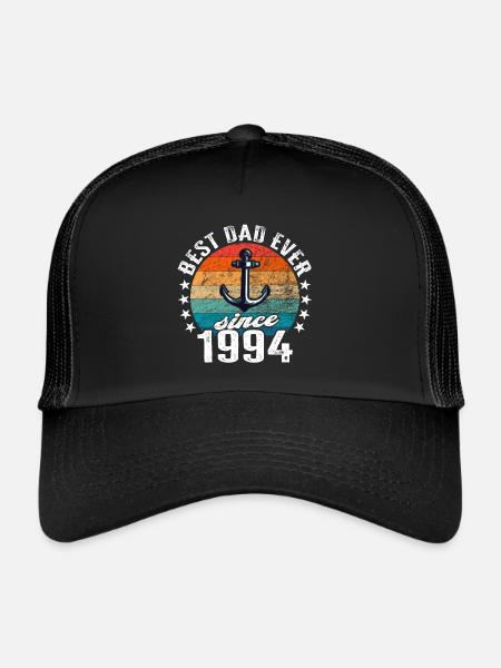 Meilleur père du monde depuis 1994 présentateur - Casquette trucker  - noir/noir - Devant