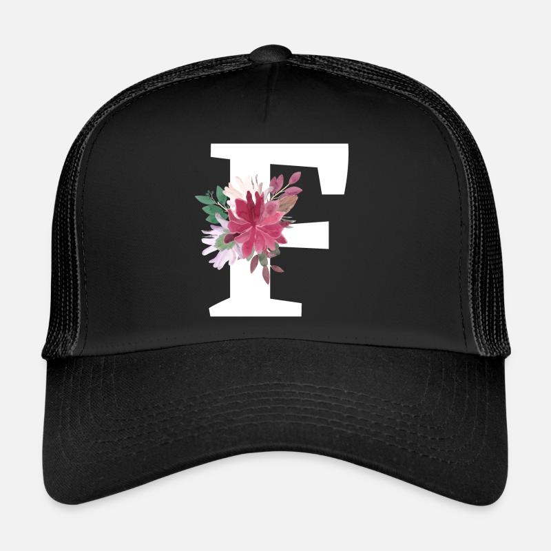 Buchstabe f blumig Trucker Cap