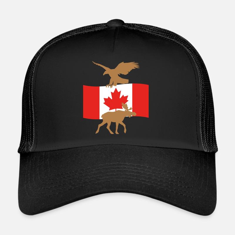 Kanada Flagge Elch Adler Trucker Cap