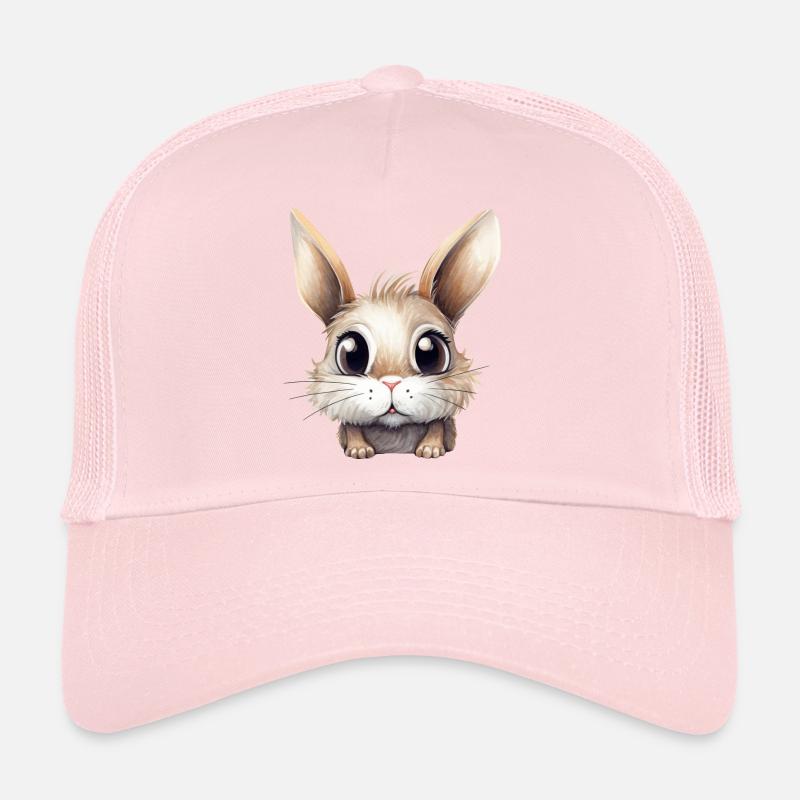 Rabbit Watercolor Drawing Trucker Cap