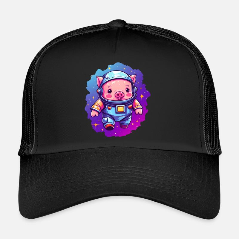 Doux cochon dans l’espace! Casquette trucker 
