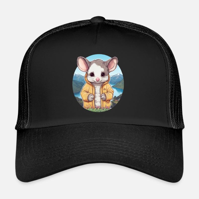 Süßes Opossum - Trucker Cap - Schwarz/Schwarz