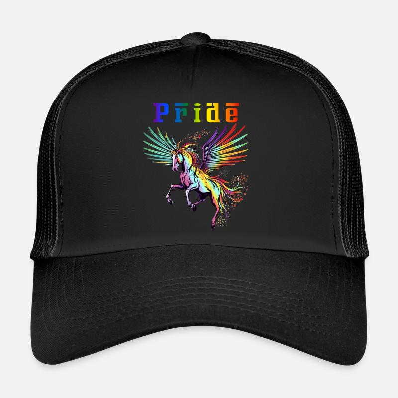 Fahren Sie mit Stolz Majestic Rainbow Pegasus Trucker Cap