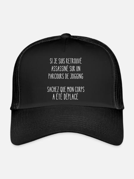 parcours de jogging - Casquette trucker  - noir/noir - Devant