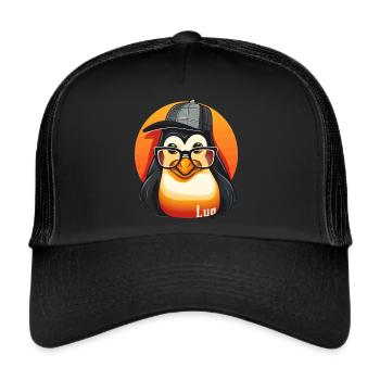 Lua-Linux Fusion : Pour les passionnés de technologie - Casquette trucker  - noir/noir - Devant