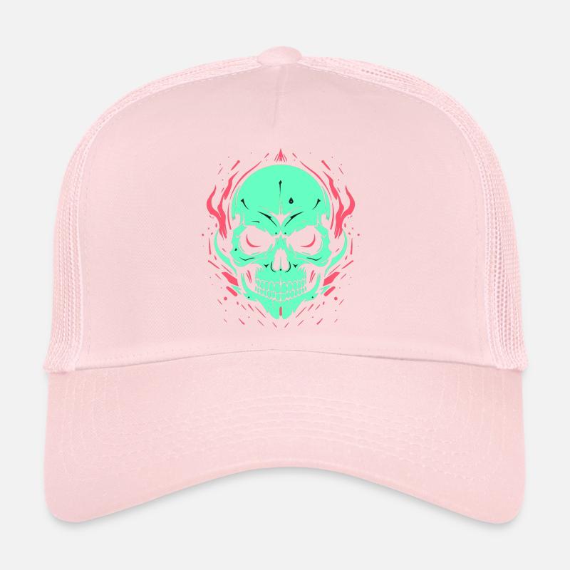 Crâne néon Casquette trucker 