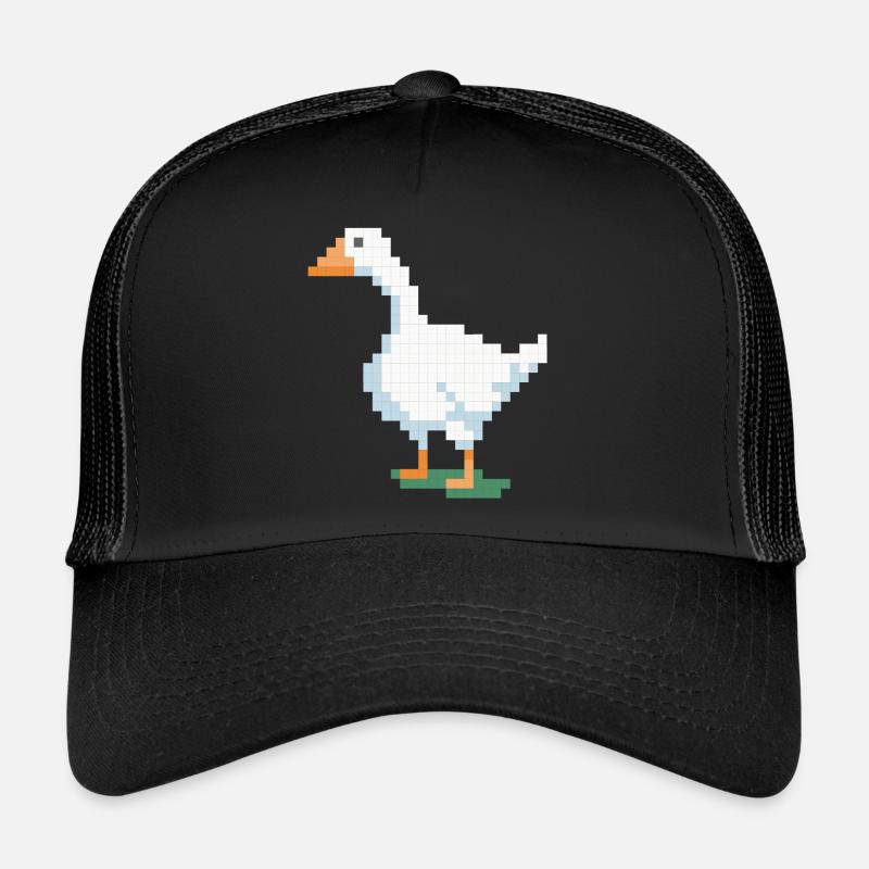 Eine pixelige Ente - Trucker Cap - Schwarz/Schwarz