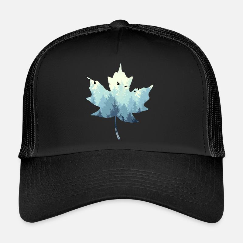 Blattlandschaft - Trucker Cap - Schwarz/Schwarz