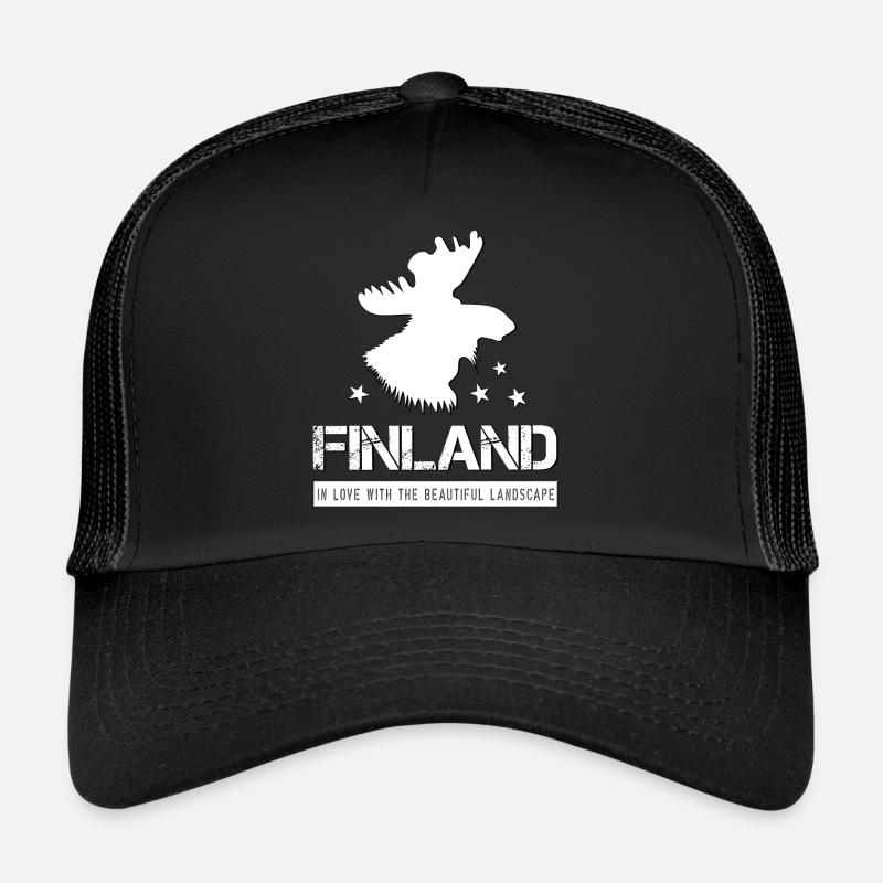 Finland - Trucker Cap - Schwarz/Schwarz