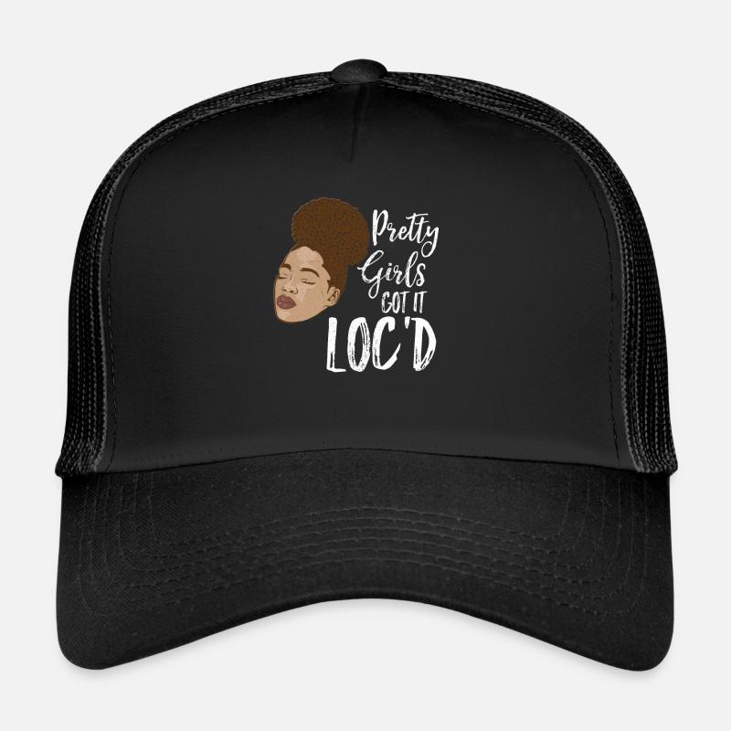 Les jolies filles ont les cheveux bouclés bouclés Casquette trucker 