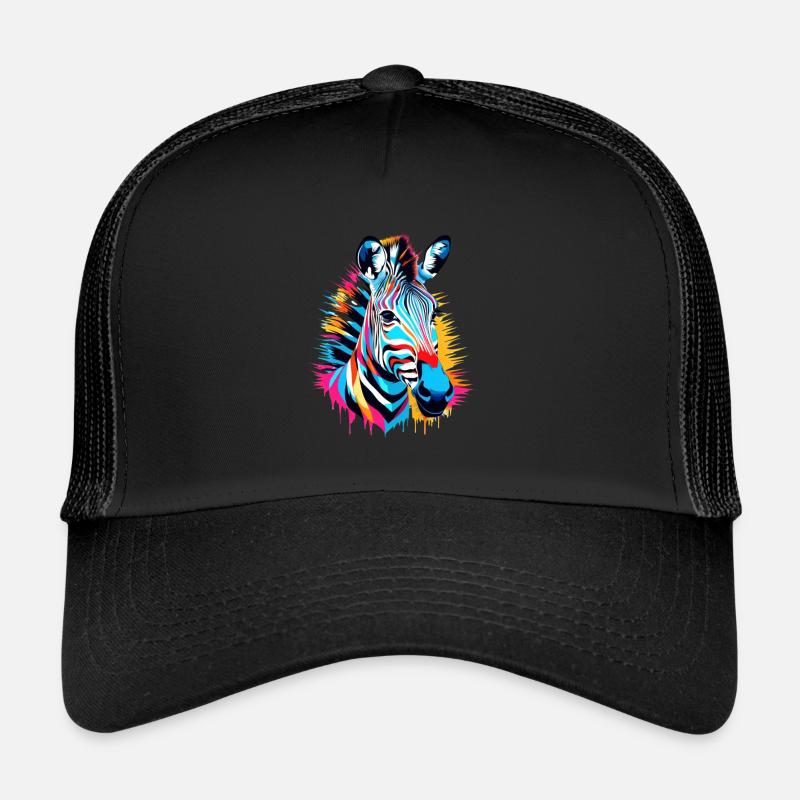 Colorful Zebra Trucker Cap