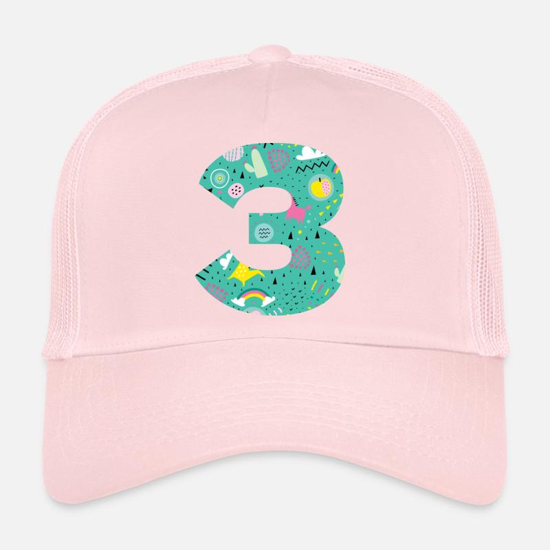 Personalized Birthday Number 3 Trucker Cap