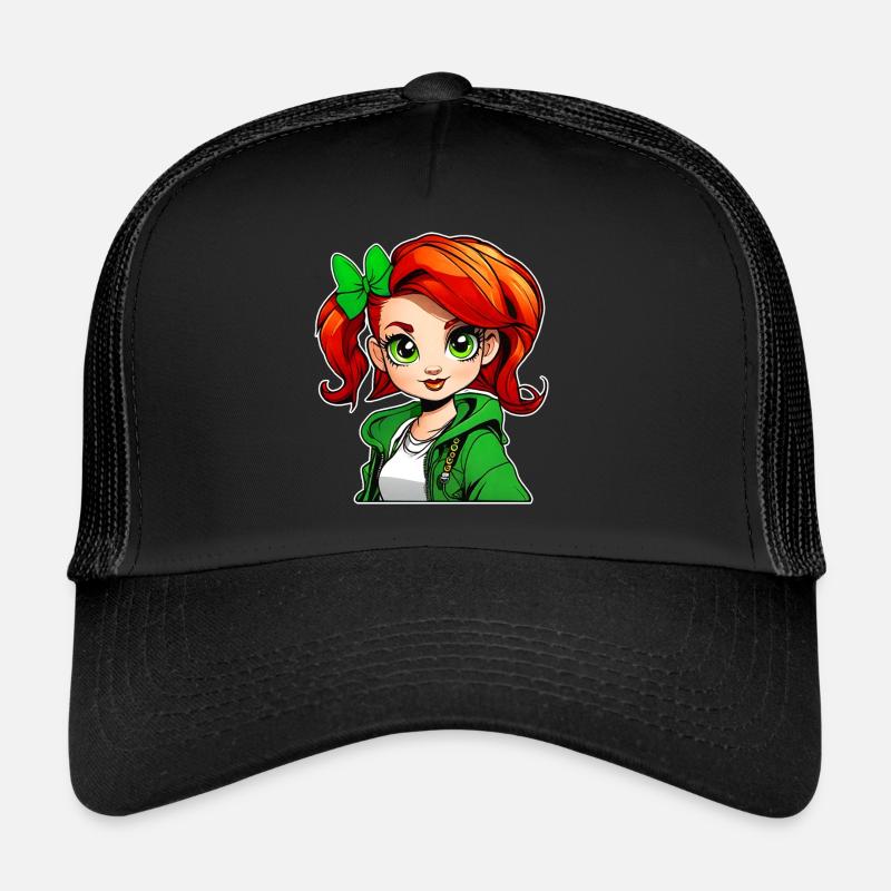 Niedliches irisches rothaariges Mädchen Trucker Cap