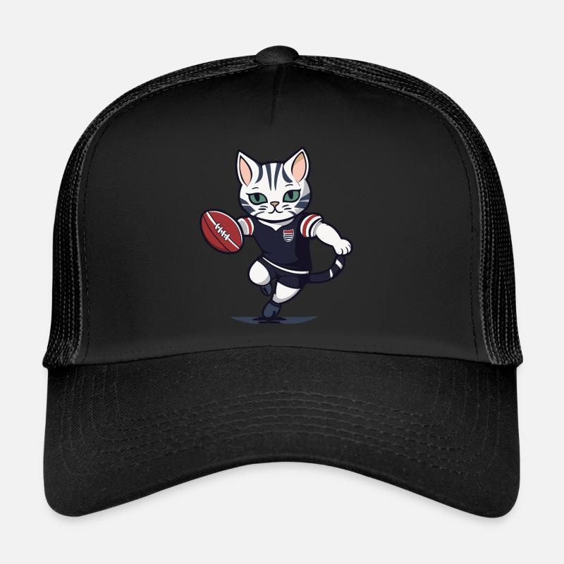 Katze - Trucker Cap - Schwarz/Schwarz