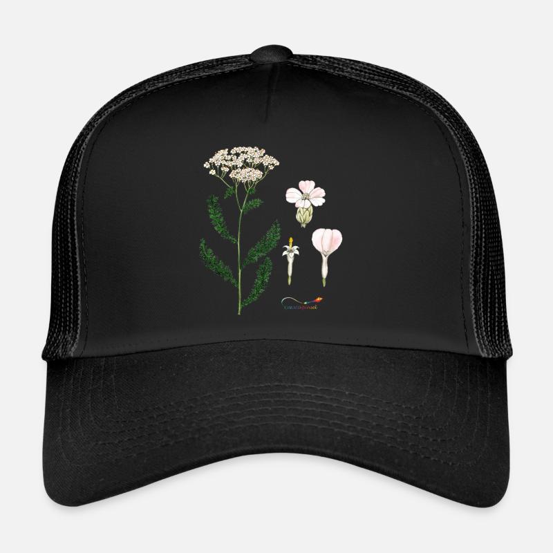 Schafgarbe - Trucker Cap - Schwarz/Schwarz